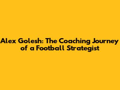 Alex Golesh: The Coaching Journey of a Football Strategist