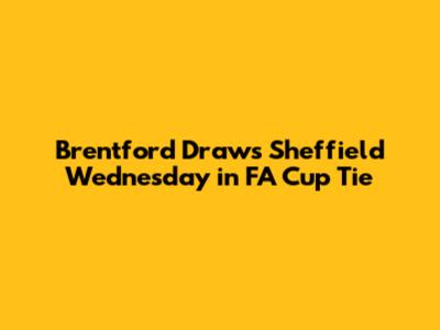 Brentford Draws Sheffield Wednesday in FA Cup Tie