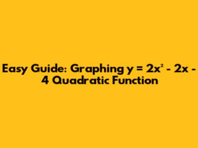 Easy Guide: Graphing y = 2x² - 2x - 4 Quadratic Function