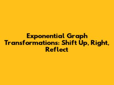 Exponential Graph Transformations: Shift Up, Right, Reflect