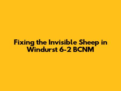 Fixing the Invisible Sheep in Windurst 6-2 BCNM
