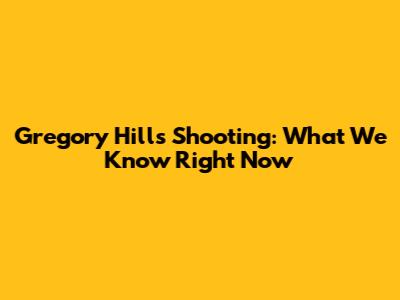 Gregory Hills Shooting: What We Know Right Now