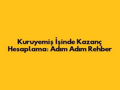 Kuruyemiş İşinde Kazanç Hesaplama: Adım Adım Rehber