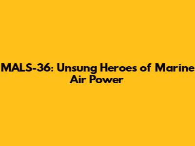 MALS-36: Unsung Heroes of Marine Air Power