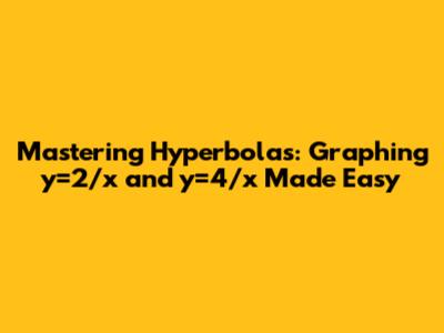 Mastering Hyperbolas: Graphing y=2/x and y=4/x Made Easy