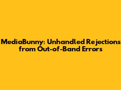 MediaBunny: Unhandled Rejections from Out-of-Band Errors