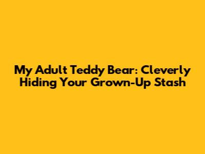My Adult Teddy Bear: Cleverly Hiding Your Grown-Up Stash