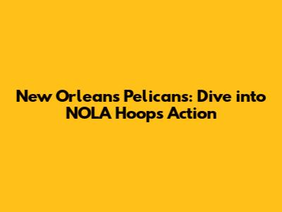 New Orleans Pelicans: Dive into NOLA Hoops Action