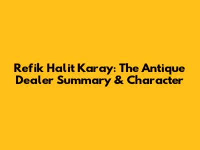 Refik Halit Karay: 'The Antique Dealer' Summary & Character