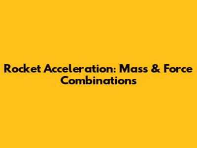 Rocket Acceleration: Mass & Force Combinations