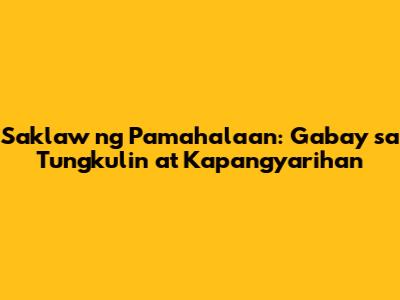 Saklaw ng Pamahalaan: Gabay sa Tungkulin at Kapangyarihan