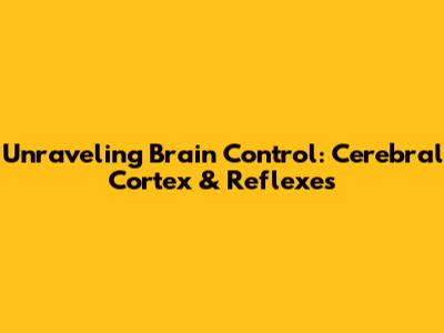 Unraveling Brain Control: Cerebral Cortex & Reflexes