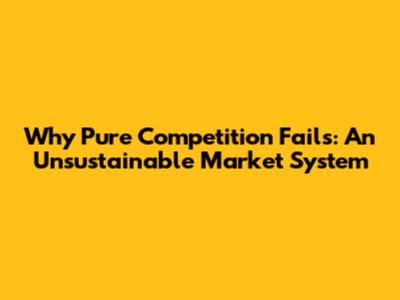 Why Pure Competition Fails: An Unsustainable Market System